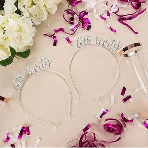 "Let's Party" Silver Metal Headbands - New Years Eve - Birthday - Celebration